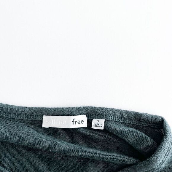 Wilfred Free Women's Round Neck Arizona Long Sleeve Jersey Sweater Green Small - Picture 3 of 7